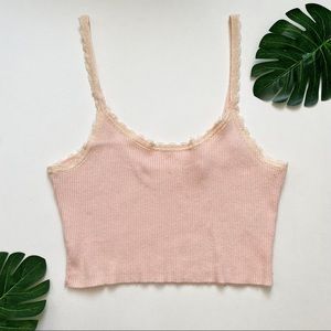 Pink Peachy Lottie Moss Cami Crop Top
